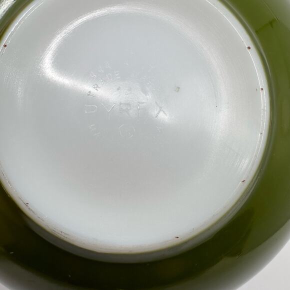 Vintage Pyrex 444 Cinderella Mixing Bowl Bakeware Kitchenware Verde Olive Green - Picture 10 of 10